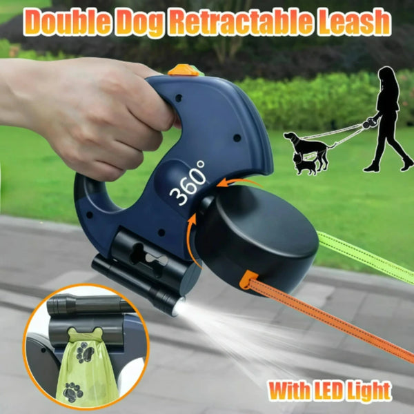 DuoWalk Pro retractable double dog leash - main view