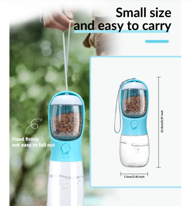 HydroWag 2-in-1 portable dog water and food bottle