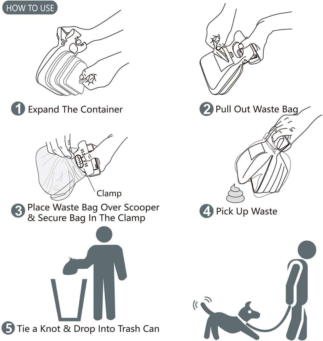 PickUp Pro™ — Hands-Free Pet Waste Scoop