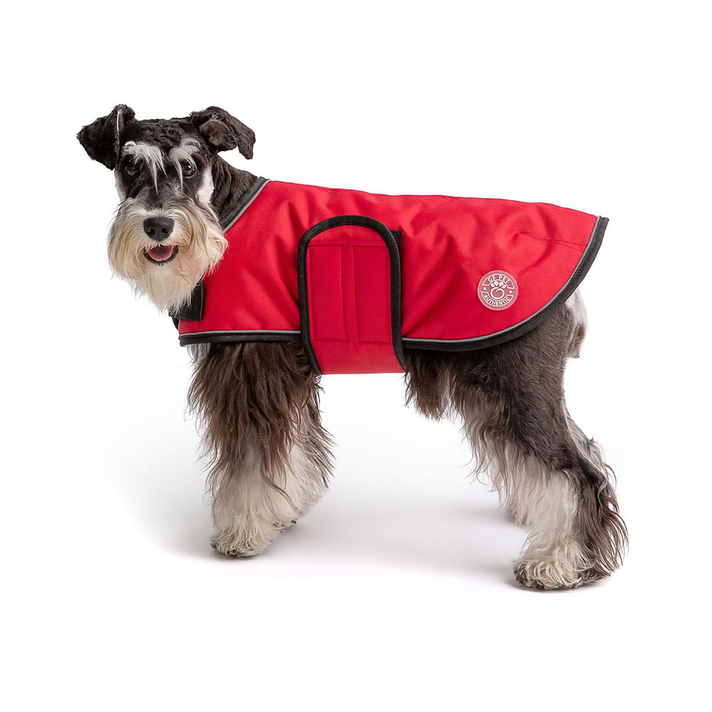 ShieldPup waterproof blanket jacket for dogs - red