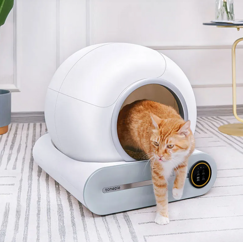 AutoPawz self-cleaning smart cat litter box - white
