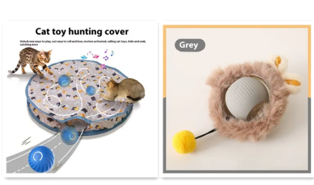 PurrPlay™ — Self-Rolling Interactive Cat Ball